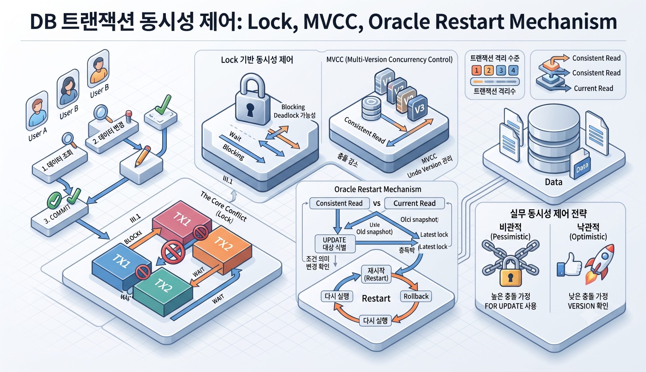 DB 트랜잭션 동시성 제어: Lock, MVCC 그리고 Oracle Restart Mechanism